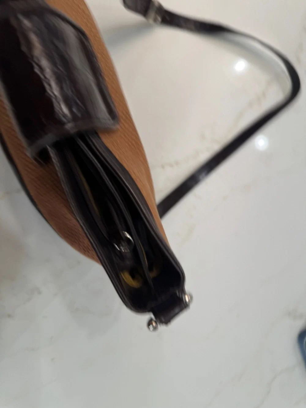 Straw & Croc Embossed Crossbody Bag - Picture 8 of 11